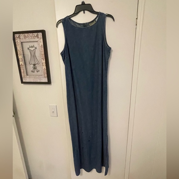 Liz Claiborne Dresses & Skirts - Vintage denim long dress, size 14, by Liz Claiborne